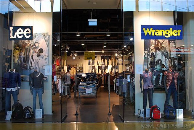 Sklep ze znanymi markami odzieży jeansowej: Wrangler, Lee, H.I.S., Maverick. Oferta ...