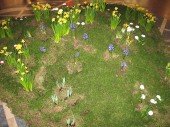Wiosenna Arkadia - trawka i kwiaty w CH Arkadia (Wiosna)